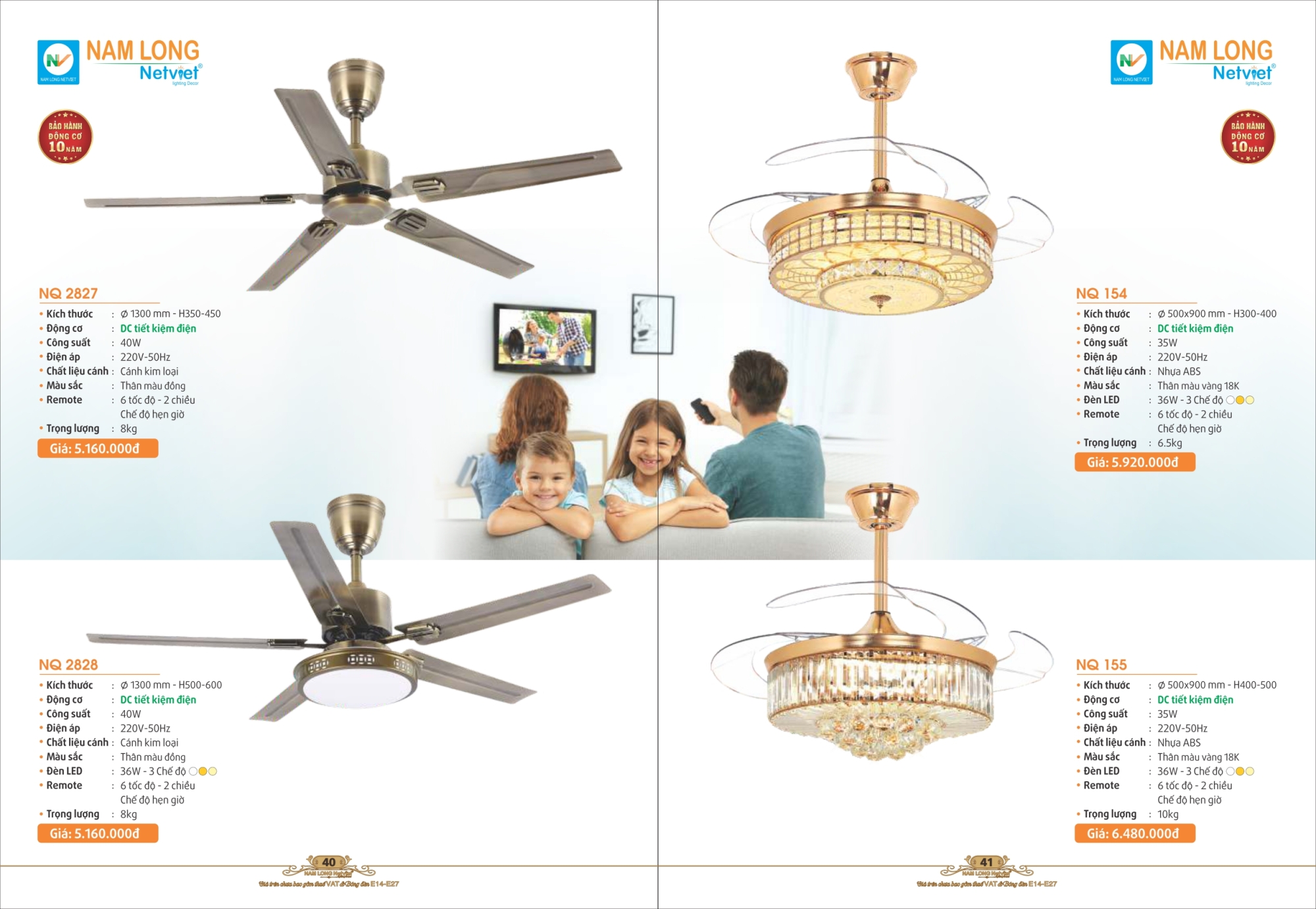 Bảng giá đèn trang trí Nam Long